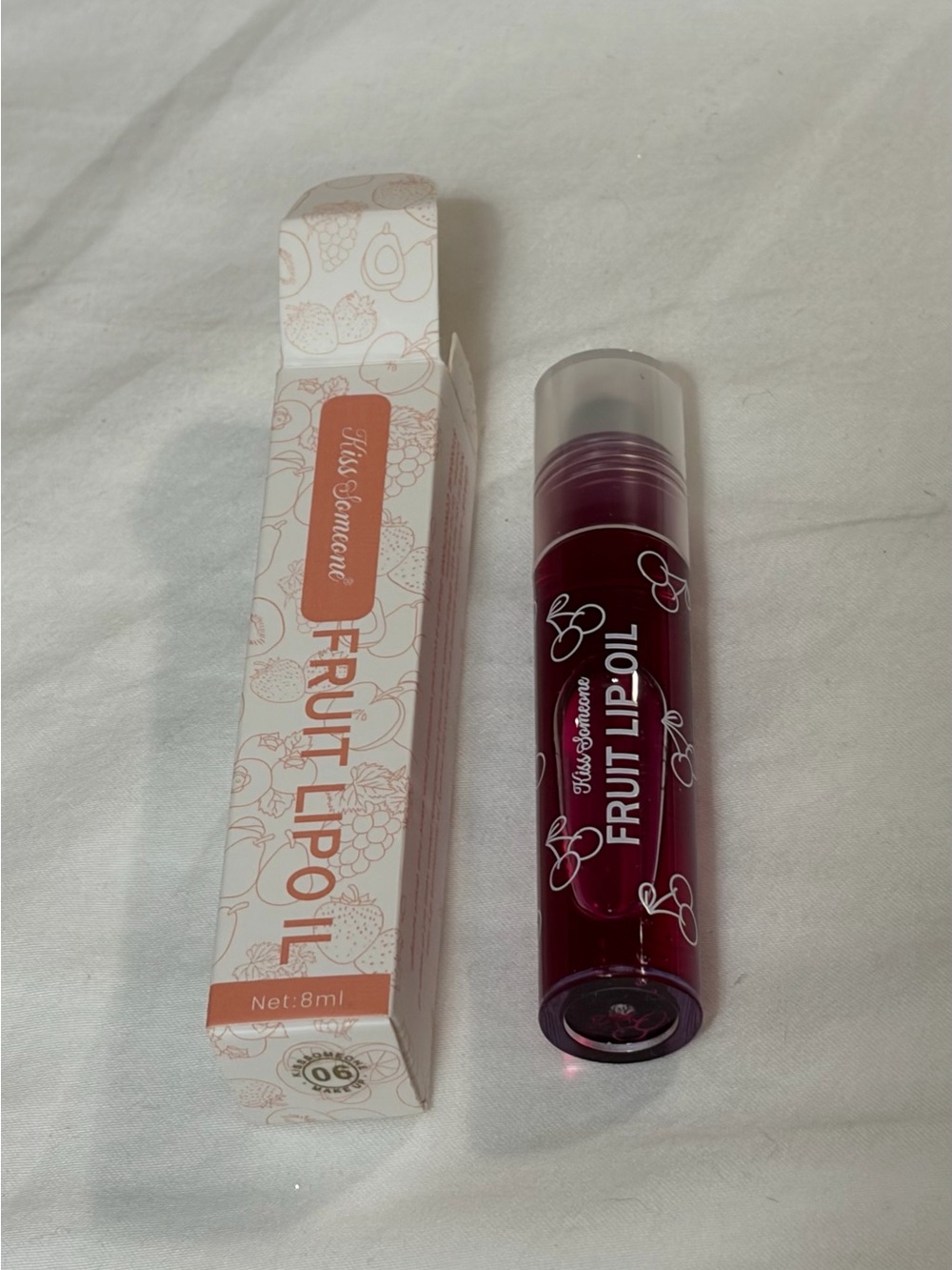 Kiss Someone Fruit Lip Oil Deep Berry Shade 8ml New in Box
